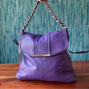 Purple leather B makowsky NWOT shoulder and crossbody bag